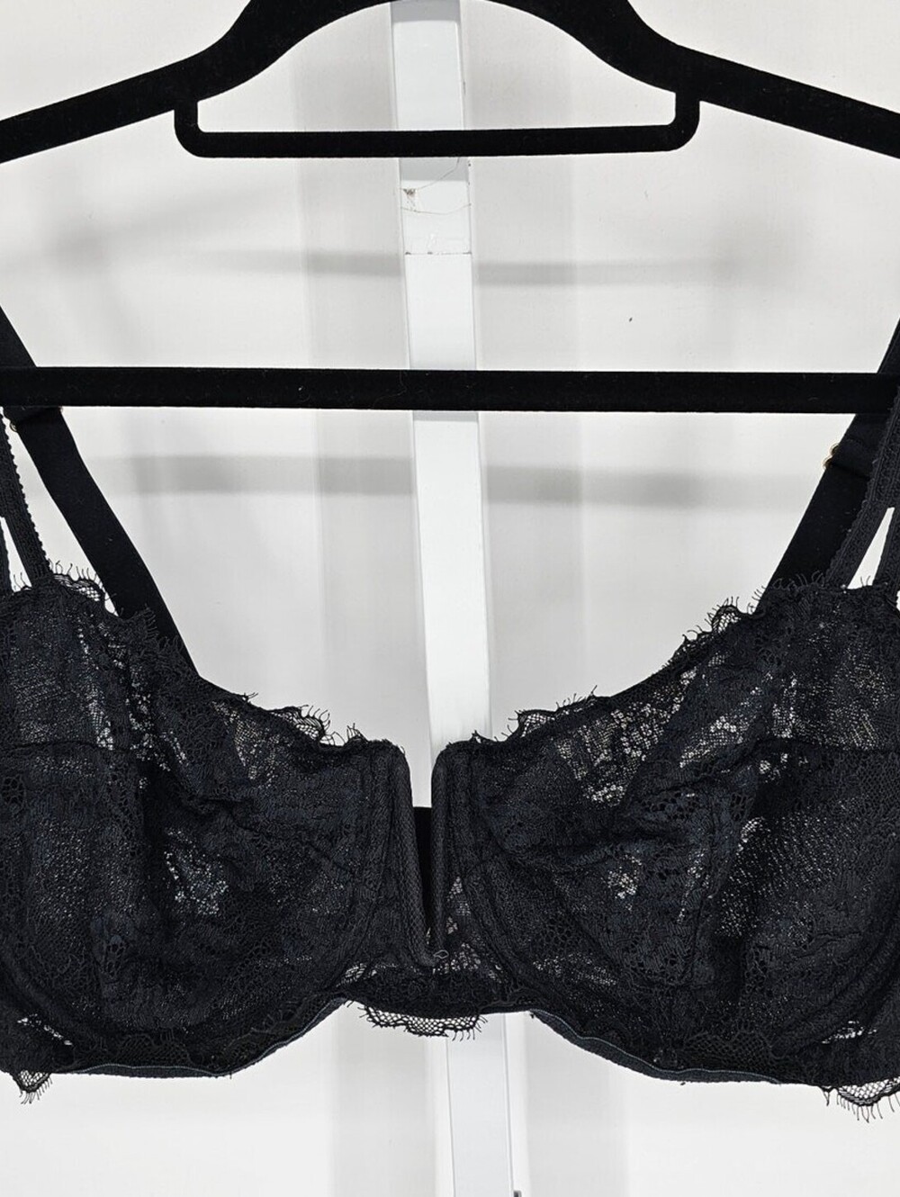 Auden Womens Sz 36DD Sheer Black Lace Bra